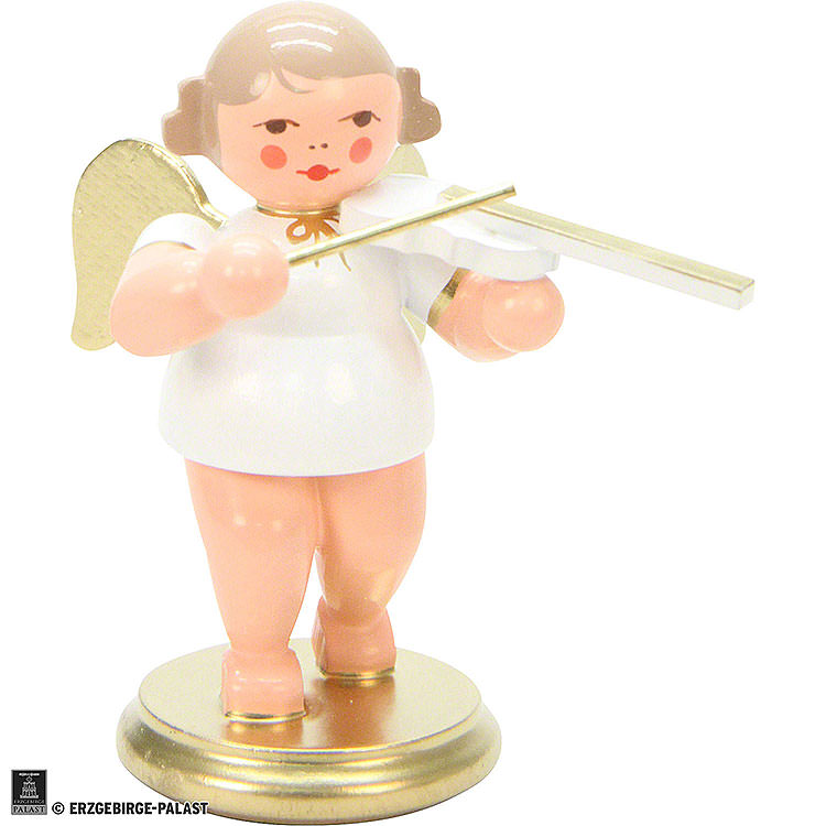 Angel White/Gold with Violin  -  6,0cm / 2 inch