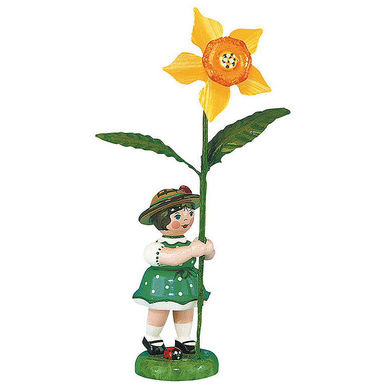 Blumenkind Mädchen mit Narzisse 2. Auflage  -  11cm