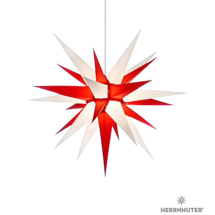 Herrnhuter Moravian Star I7 White/Red Paper  -  70cm / 27.6 inch