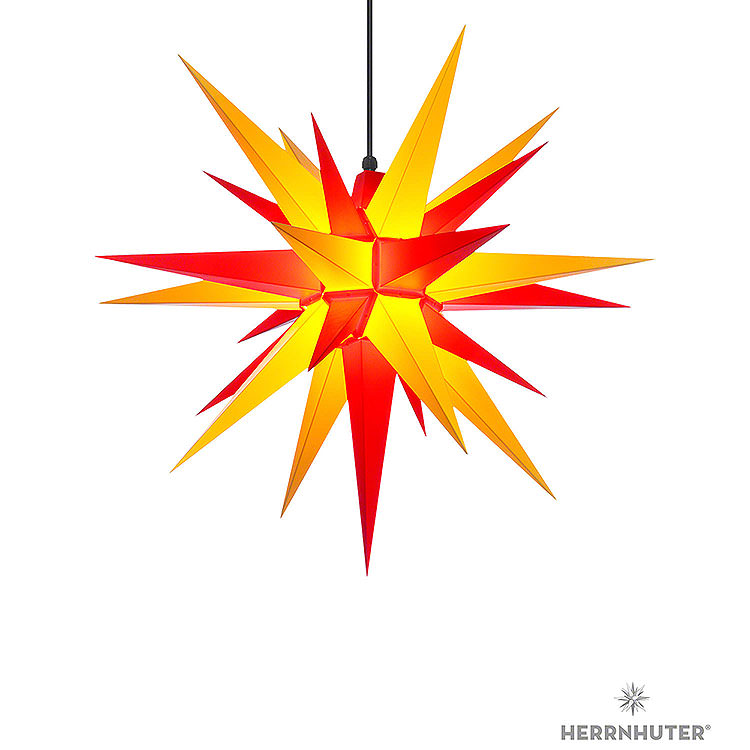 Herrnhuter Stern A7 gelb/rot Kunststoff  -  68cm
