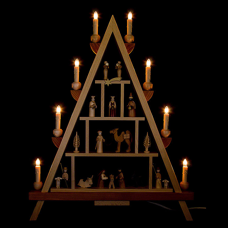 Lichterspitze Christi Geburt  -  55x68cm