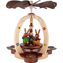 1 - Tier Easter Pyramid with three Bunnies  -  29cm / 11.4 inch