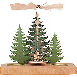 1 - Tier Pyramid  -  Fir Trees  -  Nativity  -  16,5cm / 6.5 inch