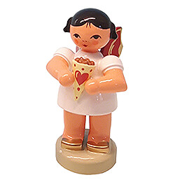 Angel with Candied Almonds  -  Red Wings  -  Standing  -  6cm / 2.4 inch