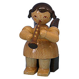 Angel with Clarinet  -  Natural Colors  -  Sitting  -  5cm / 2 inch