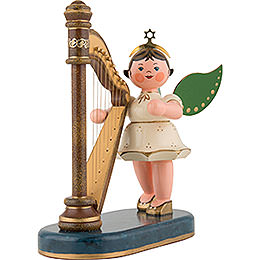 Angel with Harp  -  16cm / 6 inch