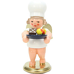 Angels Baker Angel with Christmas Plate  -  7,5cm / 3 inch