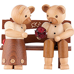 Bear Couple Sitting  -  10cm / 4 inch