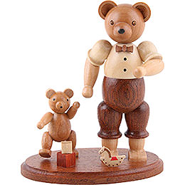 Bear Father with Child  -  10cm / 4 inch