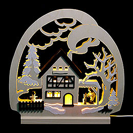 Candle Arch  -  Cabin in the Forest  -  30x28.5x4.5cm / 11.81x11.02x1.57 inch
