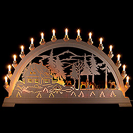 Candle Arch  -  Forester's House with Deer  -  84x49cm / 33.1x19.3 inch