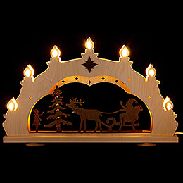 Candle Arch  -  "Santa Claus on Sleigh"  -  52x33x6cm / 20.5x13x2.4 inch