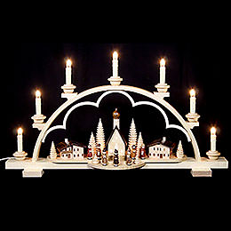 Candle Arch  -  Village in the Alps  -  64cm / 25 inch  -  120 V Electr. (US - Standard)