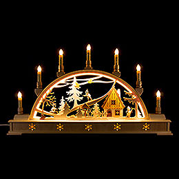 Candle Arch Winter Sports with Base  -  63x35cm / 24.8x13.8 inch