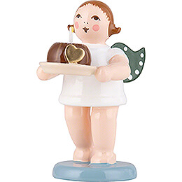 Christmas Angel with Cake  -  6,5cm / 2.6 inch