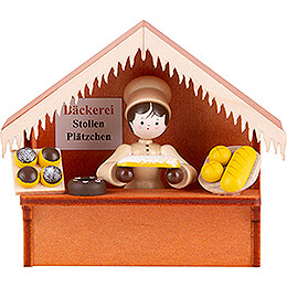 Christmas Market Stall Bakery with Thiel Figurine  -  8cm / 3.1 inch