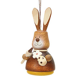 Easter Ornament  -  Teeter Bunny with Paintbrush Natural  -  9,8cm / 3.9 inch