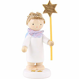 Flax Haired Angel with Star 2015  -  5cm / 2 inch