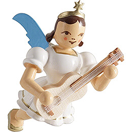 Floating Angel with Guitar  -  Colored  -  6,6cm / 2.6 inch