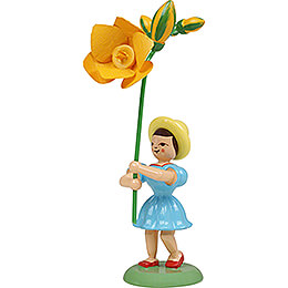 Flower Child with Freesia  -  Colored  -  11cm / 4.3 inch