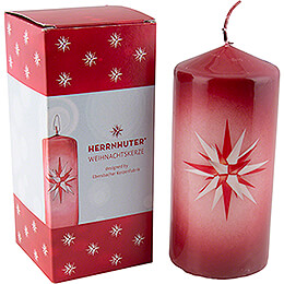 Herrnhuter Christmas Candle  -  15cm / 5.9 inch