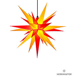 Herrnhuter Moravian Star A7 Yellow/Red Plastic  -  68cm/27 inch