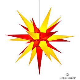 Herrnhuter Stern A13 gelb/rot Kunststoff  -  130cm