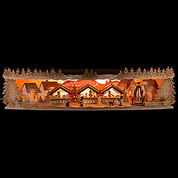 Illuminated Stand Christmas Market  -  75x20x15cm / 29.5x7.9x5.9 inch