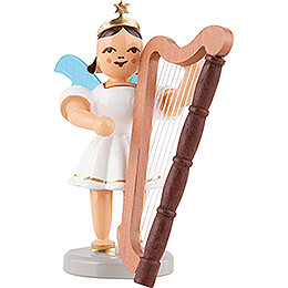 Kurzrockengel mit Harfe, farbig  -  6,6cm