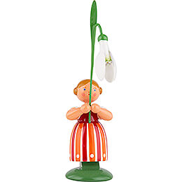Meadow Flower Girl with Snowdrop  -  11cm / 4.3 inch