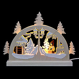 Mini Candle Arch  -  Snow Shovelling  -  23x15x4,5cm / 9x6x2 inch