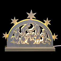 Mini Lightarch  -  Nativity Motif  -  23x15x4,5cm / 9x6x2 inch