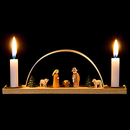 Miniature Candle Arch  -  Nativity Scene  -  22x7,5cm / 8.7x3 inch