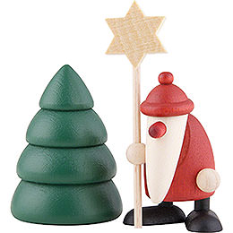 Miniature Set  -  Santa Claus with Star  -  4cm / 1.6 inch