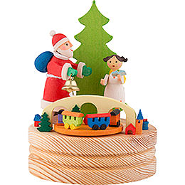 Music Box Santa Claus with Christ Child  -  13cm / 5.1 inch