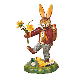 Rabbit Father with Narcissus  -  10cm / 4 inch