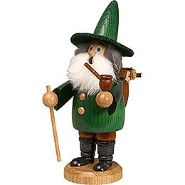 Smoker  -  Gnome Wood Gatherer Green  -  19cm / 7 inch