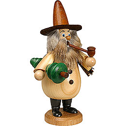 Smoker  -  Gnome with Tree Natural Colors  -  19cm / 7 inch