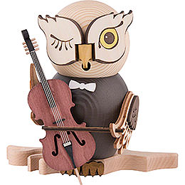 Smoker  -  Owl with Cello  -  15cm / 5.9 inch