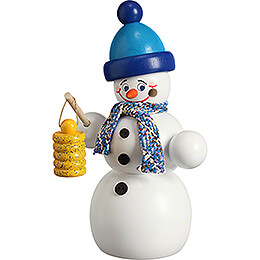 Smoker  -  Snowman with Lantern  -  16cm / 6.3 inch