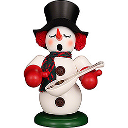 Smoker  -  Snowman with Lute  -  23,5cm / 9.3 inch
