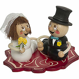 Smoker  -  Worm Bridal Couple Rudi and Rosi  -  14cm / 5.5 inch