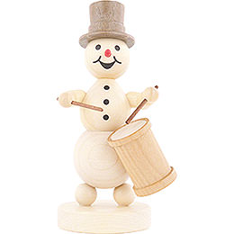 Snowman Musician Long Drum  -  12cm / 4.7 inch