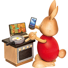 Snubby Bunny in Home Office  -  12cm / 4.7 inch