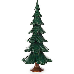 Solid Wood Tree  -  Green  -  19cm / 7.5 inch