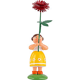 Summer Flower Girl with Dahlia  -  12cm / 4.7 inch