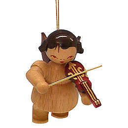 Tree Ornament  -  Angel with Violin  -  Natural Colors  -  Floating  -  5,5cm / 2,1 inch