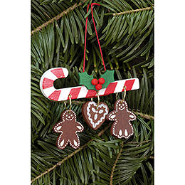 Tree Ornament  -  Candy with Ginger Bread  -  7,0x5,4cm / 2.8x2.1 inch