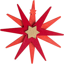 Tree Ornament  -  Christmas Star red  -  7,4cm / 2.9 inch
