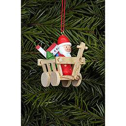 Tree Ornament  -  Santa in Car  -  5,4x4,7cm / 2.1x1.7 inch